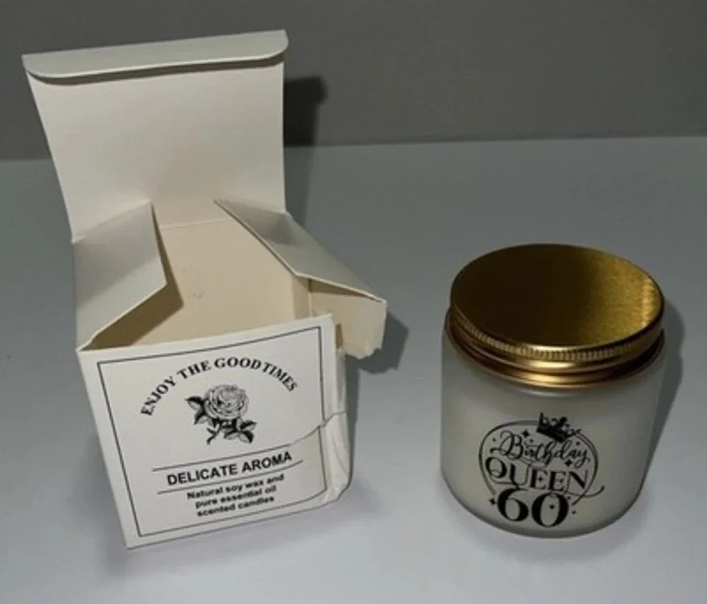 Enjoy The Goodtimes Candle 60th Birthday Queen, Natural Soy Wax + Essential Oil